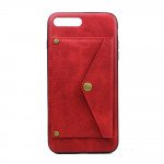 Wholesale iPhone 8 Plus / 7 Plus Clip On Pocketbook Armor PU Leather Case (Red)